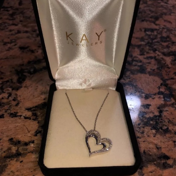 Kay Jewelers Jewelry Kay Jewelers Diamond Heart Necklace Sterling